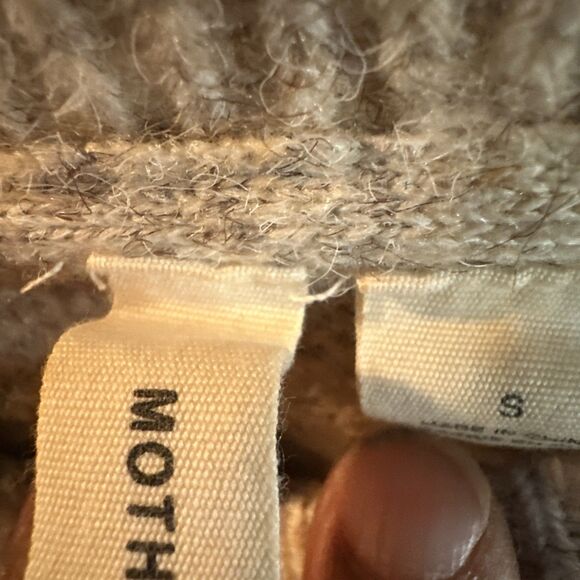 Anthropologie Moth Marjorie Camo Sweater Beige Small - Picture 3 of 7